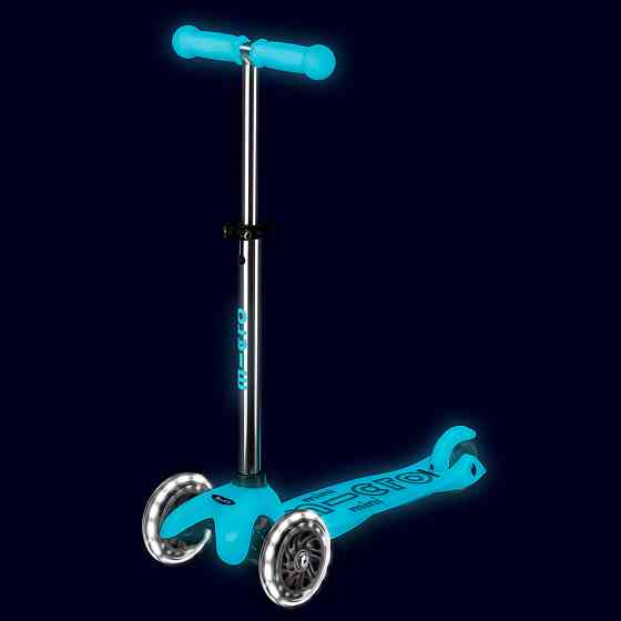 Самокат Micro серії Mini Deluxe Glow LED – Льодовик Аква Дніпро