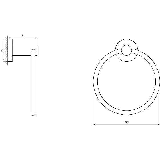 Тримач рушників Globus Lux SS 8407  SUS304 Тернопіль