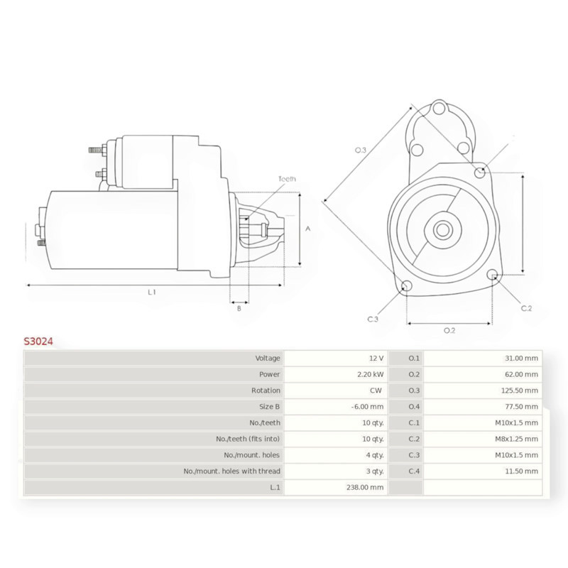 Стартер автомобіль Рено Master, Trafic, автомобіль Опель Movano 2.2-2.5D (2000-) (12В, 2кВт, 10 зуб) Мукачево - фото 5