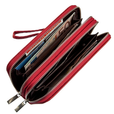 Кошелек Kivi Из зернистой экокожи Красный (19042) Винница - изображение 5