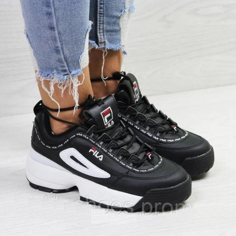 Кроссовки FILA Disruptor Чёрные Женские Кожаные Фила (размеры: 36,37,38,39,40) Видео Обзор Днепр - изображение 4