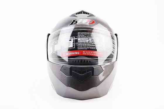 Шолом модуляр, закритий з відкидним підборіддям+відкидні окуляри BLD-159 S (55-56см), СІРИЙ глянець Киев