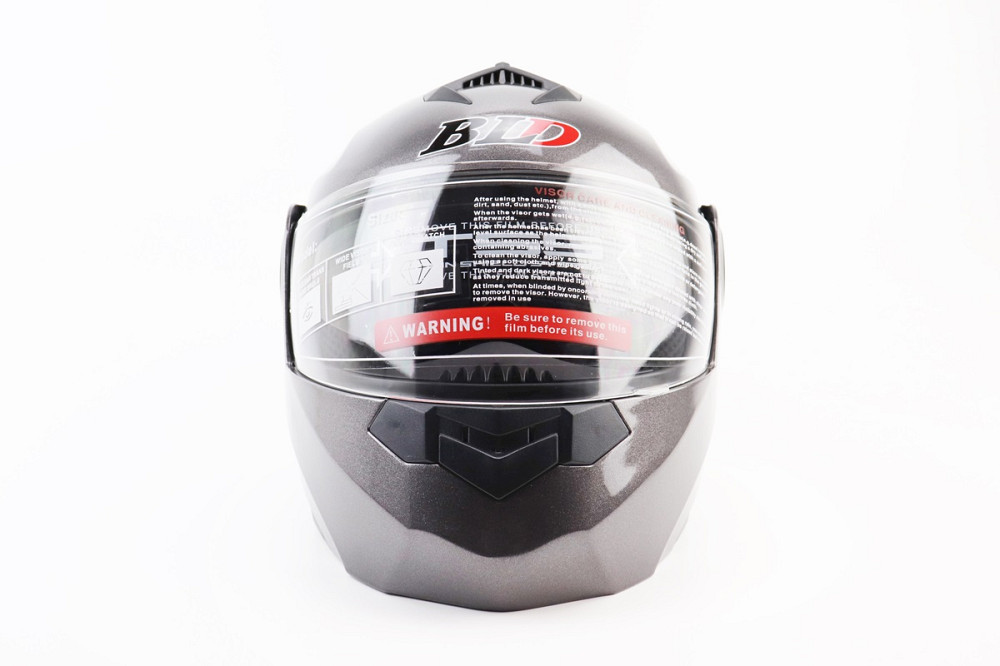 Шолом модуляр, закритий з відкидним підборіддям+відкидні окуляри BLD-159 S (55-56см), СІРИЙ глянець Київ - фото 5