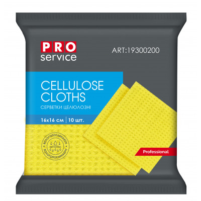 Серветки для прибирання PRO service Standard целюлозні Жовті 10 шт. (4823071607727) Вінниця - фото 1