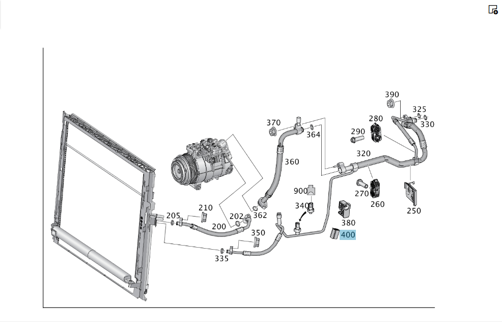 Mercedes-Benz  A1668309600 Трубопровід кондиціонера задніх пасажирів передня частина GL/GLS X166 Одеса - фото 3