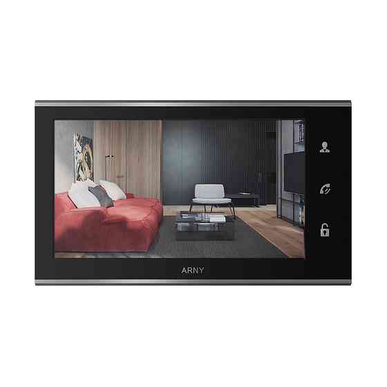 Відеодомофон 7" Arny AVD-730 (2Mpx) black IPS з детектором руху і записом відео Киев
