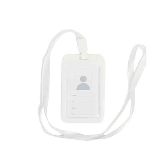 Бейдж на шнурку, вертикальний, колір білий – ATIS, 111 x 69 x 5 мм Киев