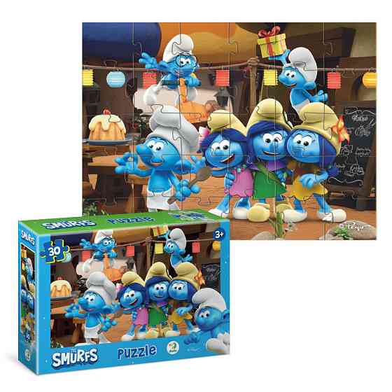 Дитячий пазл "Вечірка Смурфів" 200661, 20х27 см картина, 30 елементів Вінниця