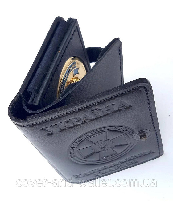 Обкладинка "Національна гвардія" на кнопці під жетон із натуральної шкіри преміум класу Київ - фото 10