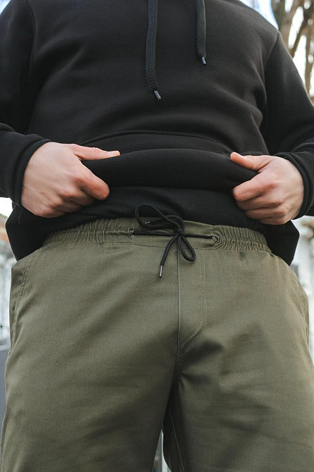 Чоловічі штани карго Intruder Штани карго з кишенями на манжетах Бавовна хакі Одеса - фото 5