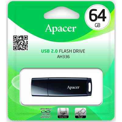 USB флеш накопитель Apacer 64GB AH336 Black USB 2.0 (AP64GAH336B-1) Винница