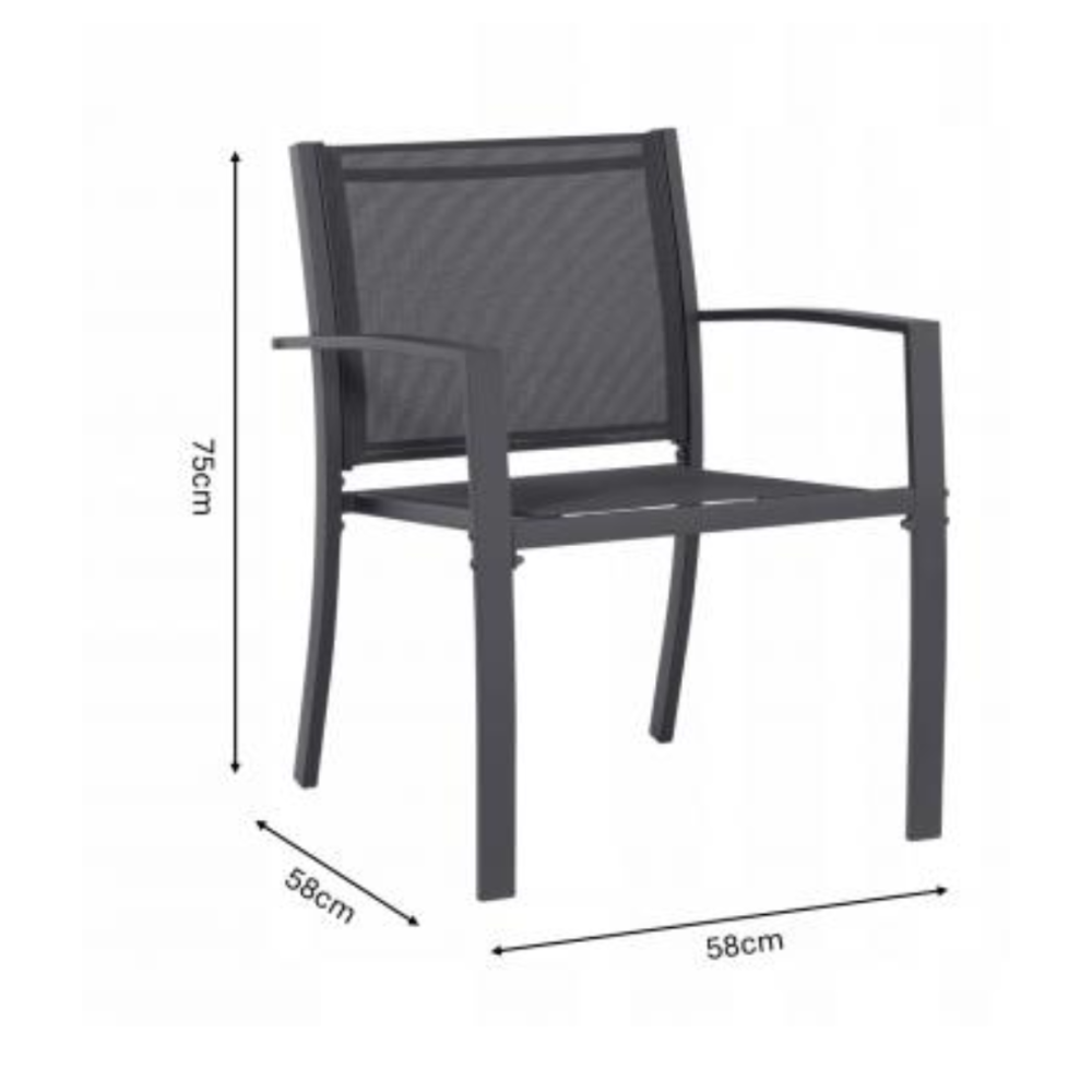 Комплект садових меблів Chomik GARDEN LINE ORLANDO стіл та 2 стільці темно-сірий Киев - изображение 8