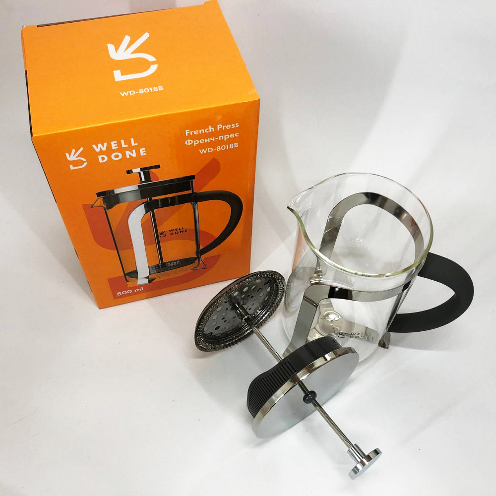 Френч-прес для приготування кави в офісі Well, Красиві заварники для чаю, Скляний заварник PC-68 Львів - фото 4