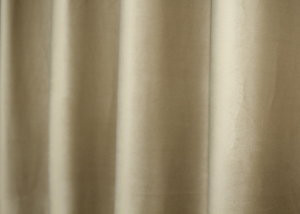 Комплект штор на люверсах VR-Textil Бархат № 1653ш Бежевый 150х280 см 2 шт (37-0229) Киев - изображение 8