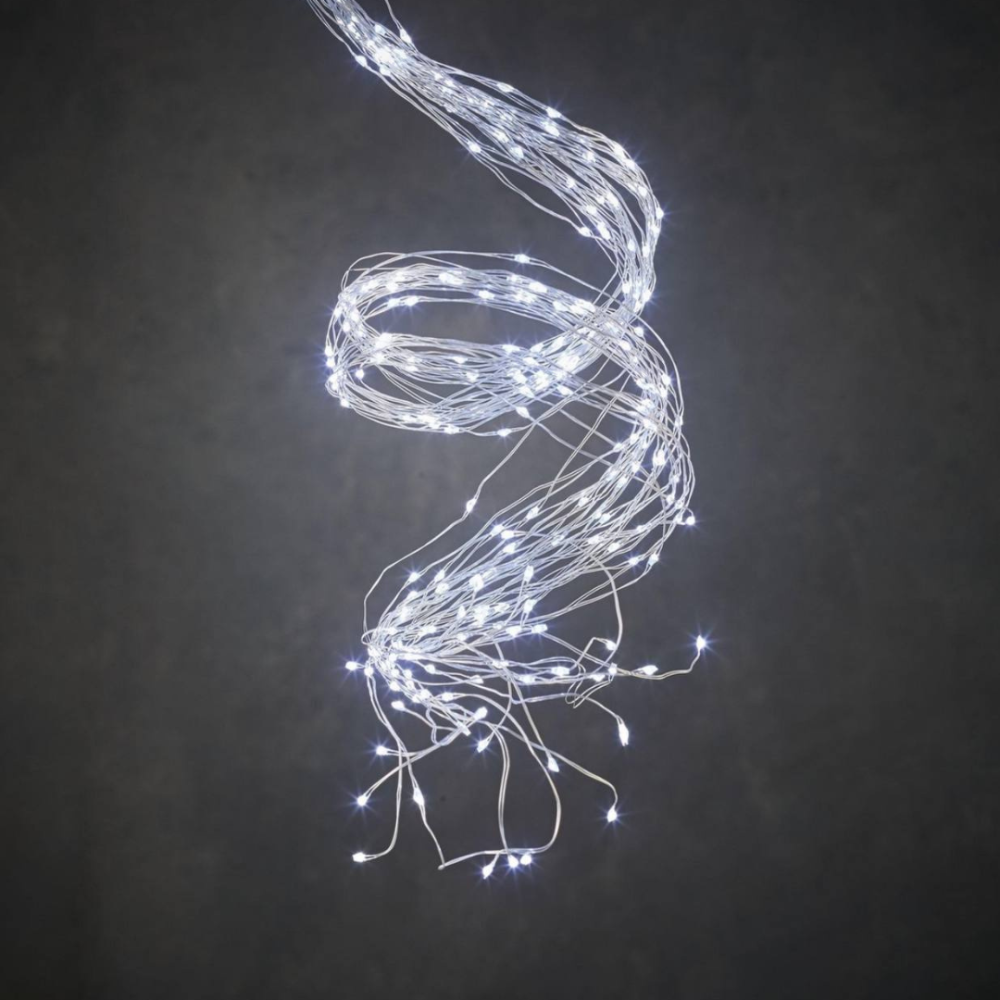 Роса пучок 3 метра 20 нитей Niki Light конский хвост с пультом управления 600 Led гирлянда для елки на 8 режимов холодный белый Киев - изображение 7