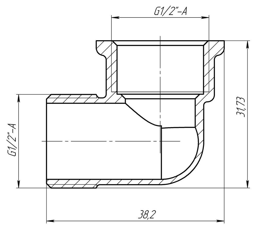 Кутник 1/2″ВЗ латунний LL333S OPTIMUM (000030965) Київ - фото 3