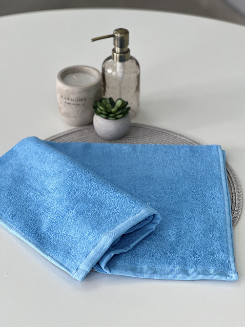 Полотенце махровое банное Ideal Textile 70х140 см однотонное в цветах 400 г/м2 (56860345) Блакитний  Черновцы - изображение 8