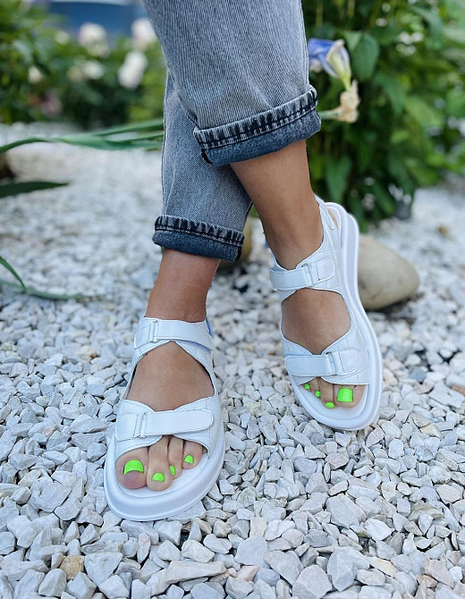 No brend Босоніжки жіночі 19-1 білі (літо, шкіра натуральна) (5087) 37р.38р.39р. Коломия - фото 8