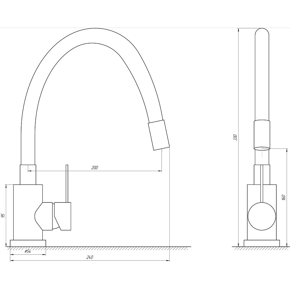 Змішувач для кухні TOPAZ CORSICA TC 8853-01-BL, Шланги TAQ-M1055 Тернополь - изображение 4