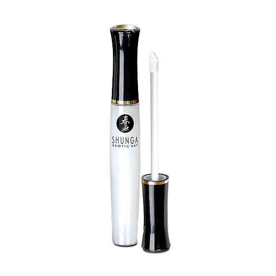 Стимулирующий блеск для губ Shunga LIPGLOSS - Sparkling Strawberry Wine (10 мл), эффект покалывания Sex Aura Киев