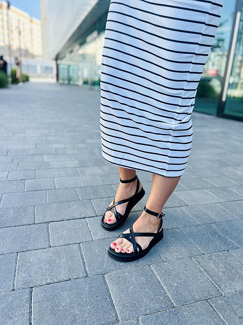 No brend Босоніжки жіночі 47 чорні (літо, шкіра натуральна) (5253) Коломыя - изображение 1