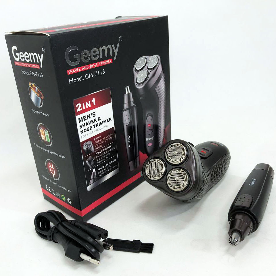 Машинка для бритья триммер GEMEI GM-7113, Профессиональная мужская электробритва, Триммер для усов EN-65 Львов - изображение 11