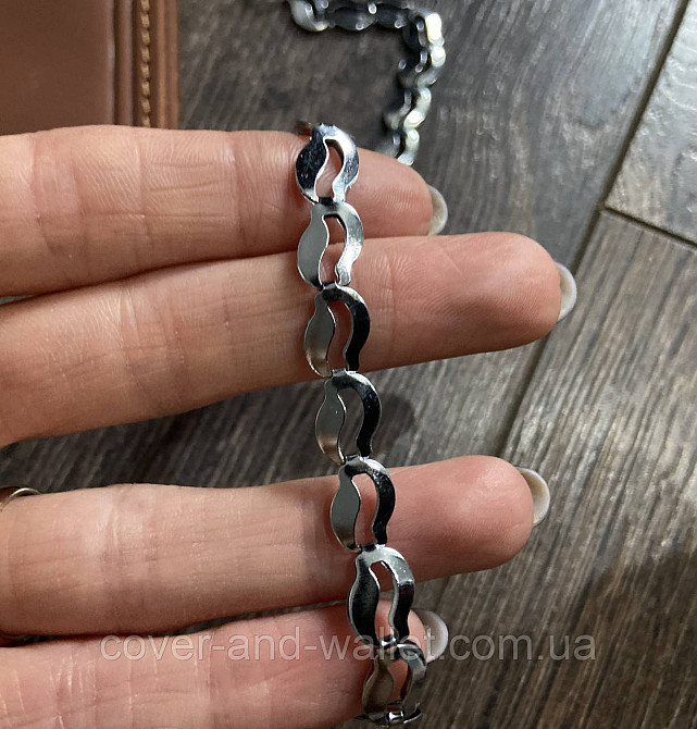 Ланцюжок для посвідчень з карабіном (змійка) 30см Київ - фото 4