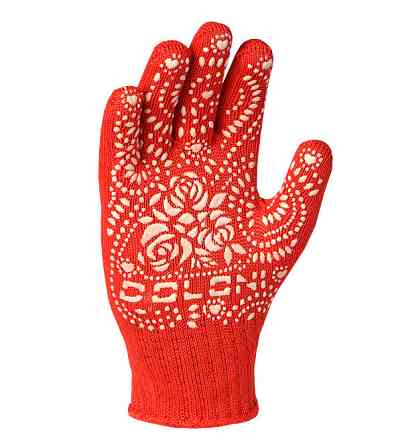 Doloni рукавички робочі захисні трикотажні з ПВХ малюнком, розмір 9, Садові 622 Рівне