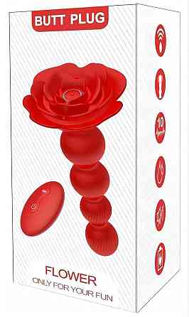 Анальний стимулятор - Rose Rotating Anal Beads Sex Aura Київ