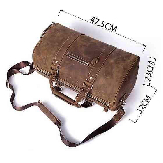 Сумка дорожня чоловіча шкіряна Vintage 14893 Коричнева Київ