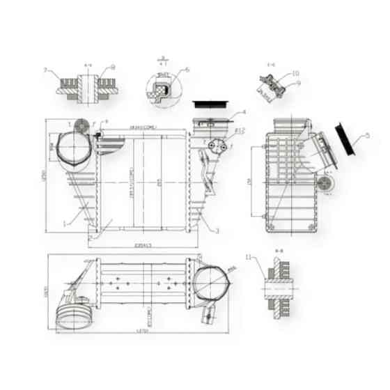 Радіатор Skoda Octavia, Volken Golf, Bora 1.9TDI (00-06) інтеркулера Мукачево