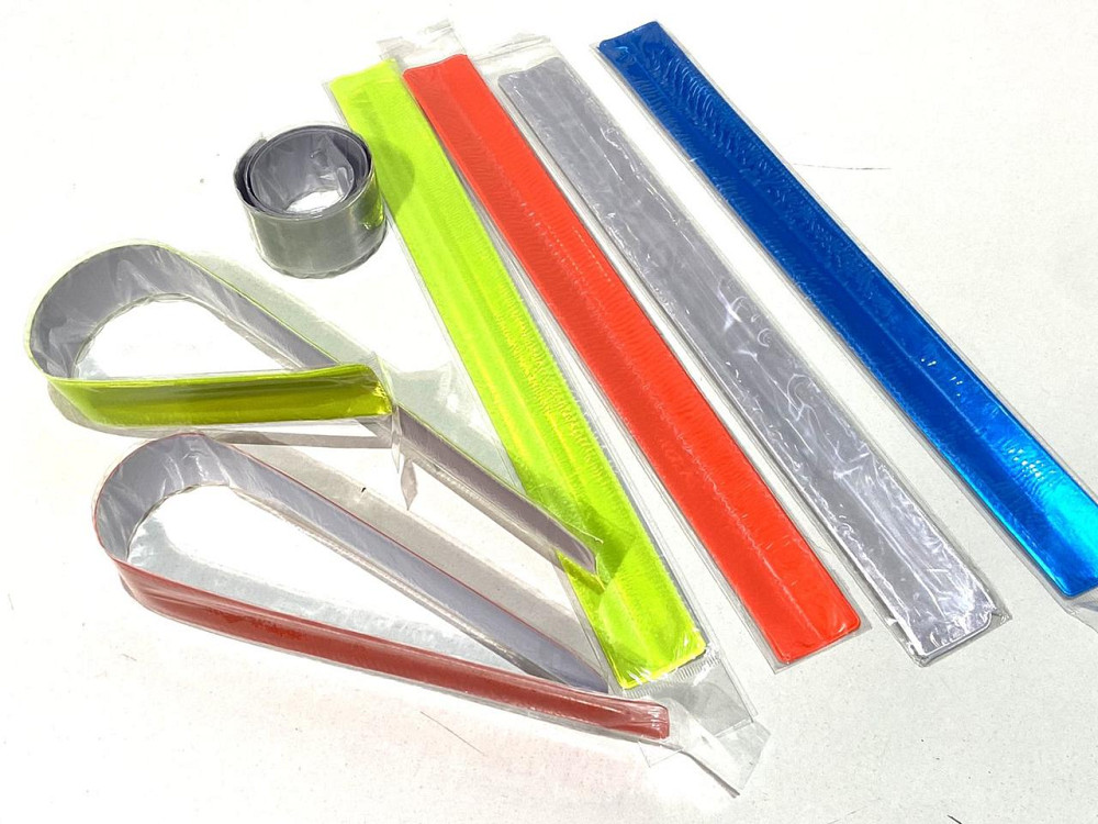 Світловідбивні браслети Feel Fit флікери набір 7шт самозакривається на руку/ногу 3шт 40см + 4шт 30см Чернігів - фото 3