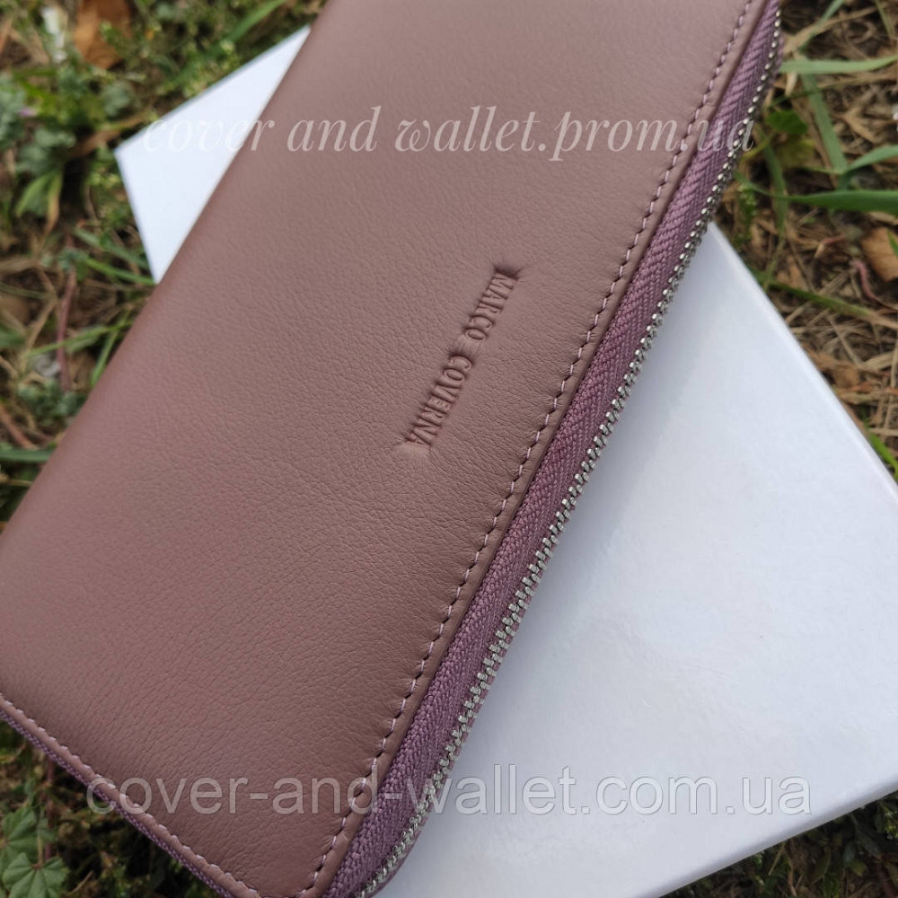 Жіночий шкіряний гаманець на блискавці світло рожевий Marco Coverna MC 7003 Київ - фото 8