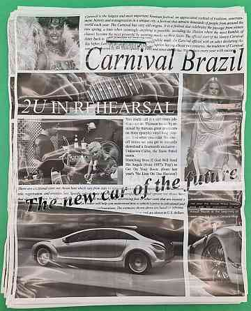 Пакет з прорізною ручкою (банан) (41 * 51 + 3)"Газета-гламур" 90 мк ДПА (50 шт) Харків