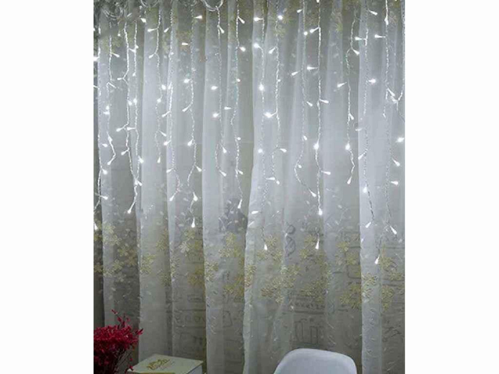 Гірлянда Бахрома 80LED 2м*0.5м білий 1502-03 ТМ КИТАЙ Київ - фото 1