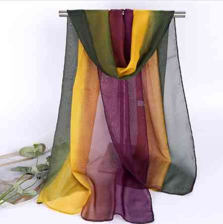 Жіночий шифоновий шарф 150 на 48 см різнобарвний Київ