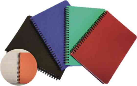 Декоративний блокнот на спіралі А5, 96л, з закладками, в клітинку, колір в асортименті, SMILTAINIS Київ