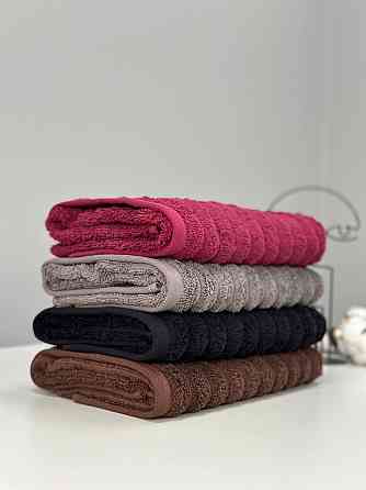 Рушник однотонний Ideal Textile Хвилі 40х60 см 450 г/м2 (56861075) Бордовий Чернівці