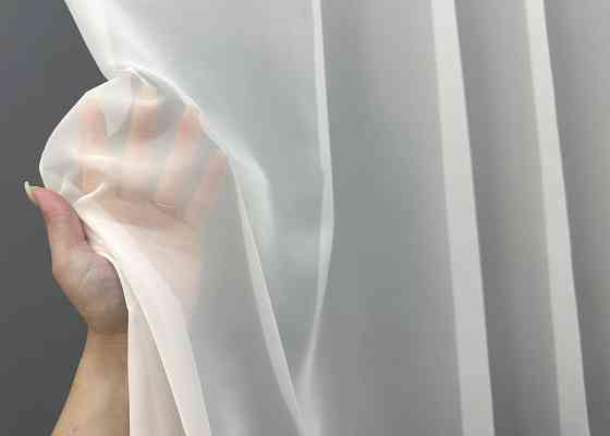 Тюль VR-Textil 1823т Шифон с принтом Молочный с серым 300х270 см (42-0799) Киев