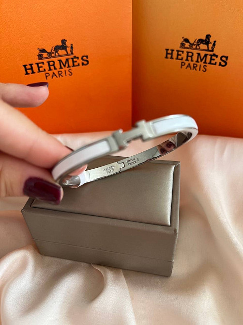 Браслет Hermes біла емаль Одеса - фото 2