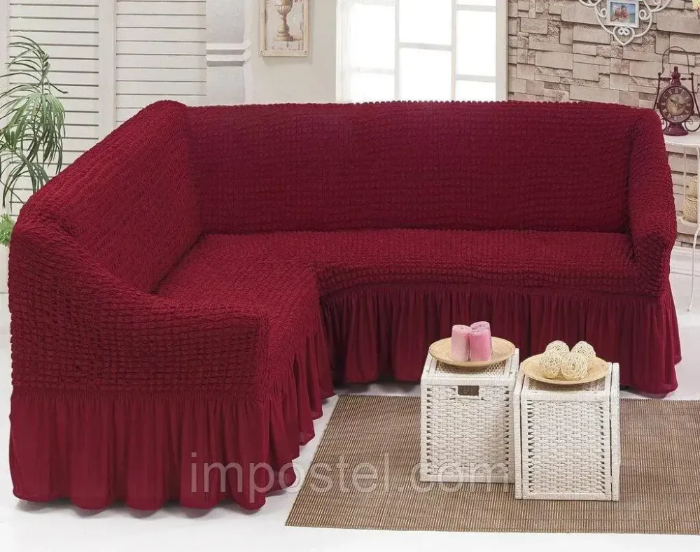 Чехол на угловой диван с оборкой, накидка на диван Коломыя - изображение 8