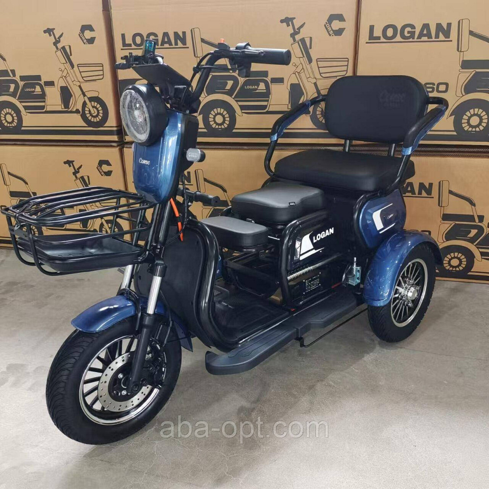 Трицикл электрический Corso Logan S 1200W-72V-23Ah шины 10