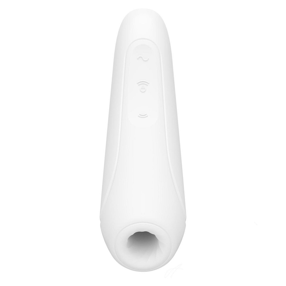 Вакуумний кліторальний стимулятор Satisfyer Curvy 1+ White з керуванням через інтернет Sex Aura Київ - фото 4