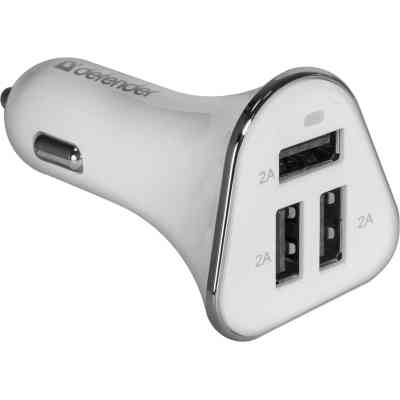 Зарядное устройство Defender UCA-04 авто,3 порта USB, 5V / 6A (83566) Винница
