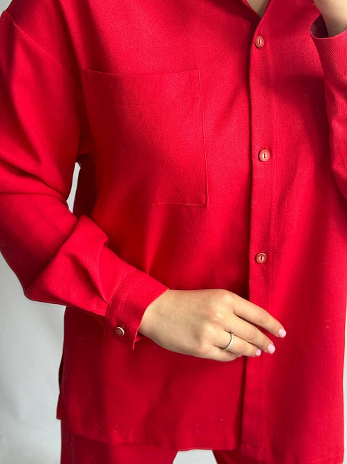 Костюм жіночий літній льон Синій 50/52 Харків - фото 5