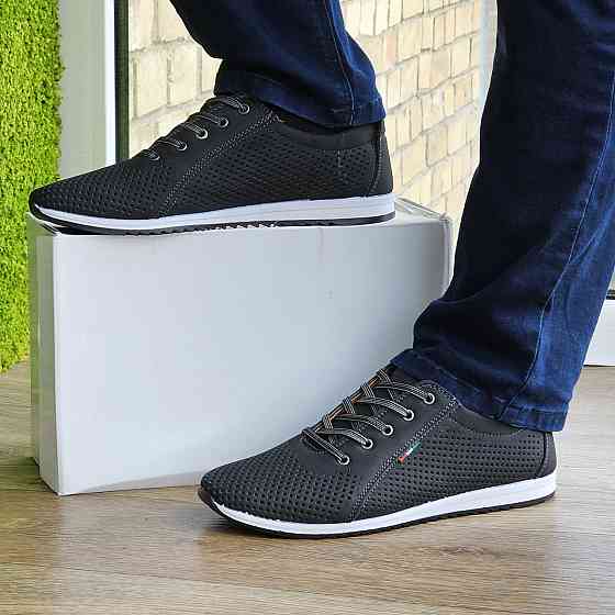 Мужские Мокасины Летние Кроссовки Сеточка Черные (размеры: 40,41,42,43,44,45) Видео Обзор - 08-1 Днепр