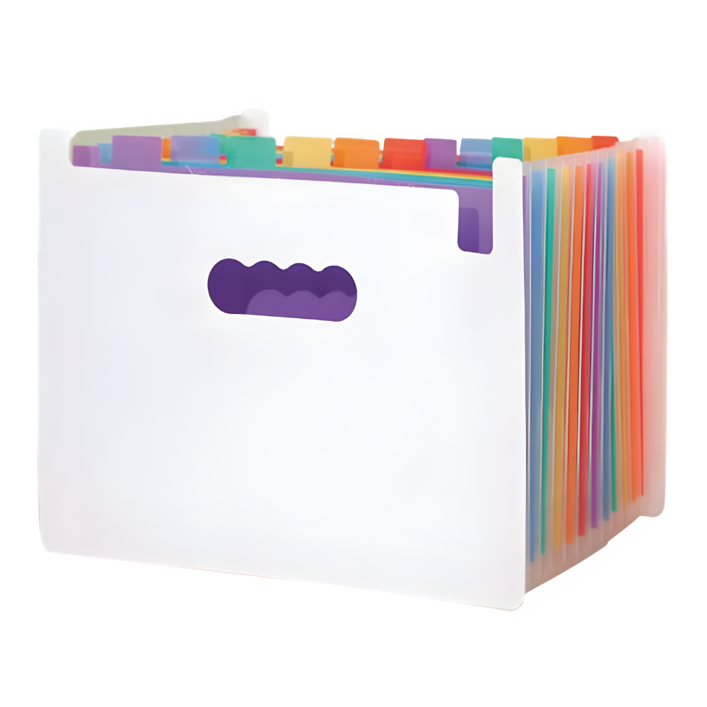 Папка-органайзер для хранения документов и файлов формат А4 на 24 отделения,,с цветными вкладками,черная 330x240x30 мм Каменец-Подольский - изображение 7