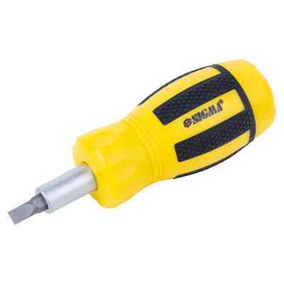 Отвертка Sigma с реверсом MINI c битами 6шт CrV (4001811) Винница