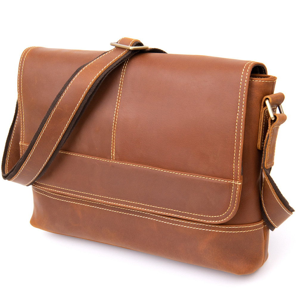 Сумка матова чоловіча почтальонка Vintage 20399 Руда Київ - фото 1