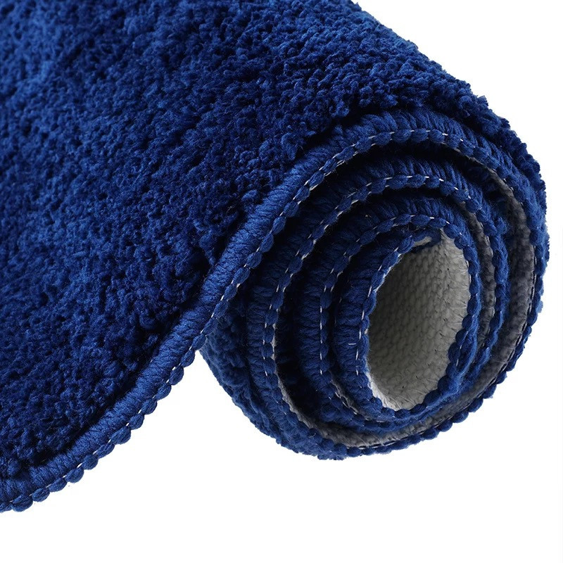 Коврик для ванны и душа Bathlux мягкий тканевой прорезиненный, нескользящий Синий Каменец-Подольский - изображение 5